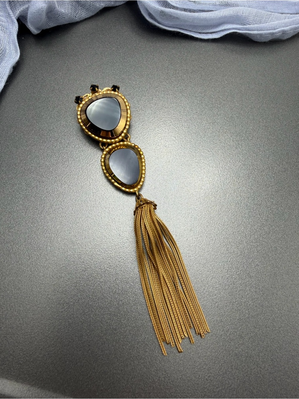 Vintage Tassel Brooch Original by Robert #cz518